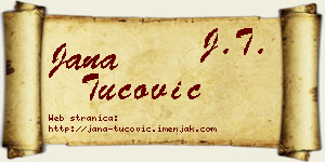 Jana Tucović vizit kartica
